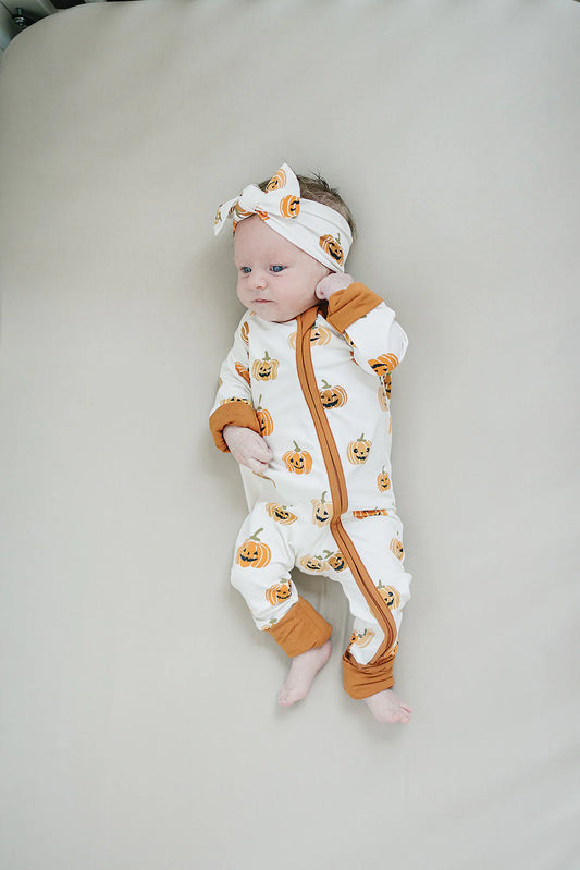 Pumpkin Bamboo Pajamas Zippy (Pre-Order)