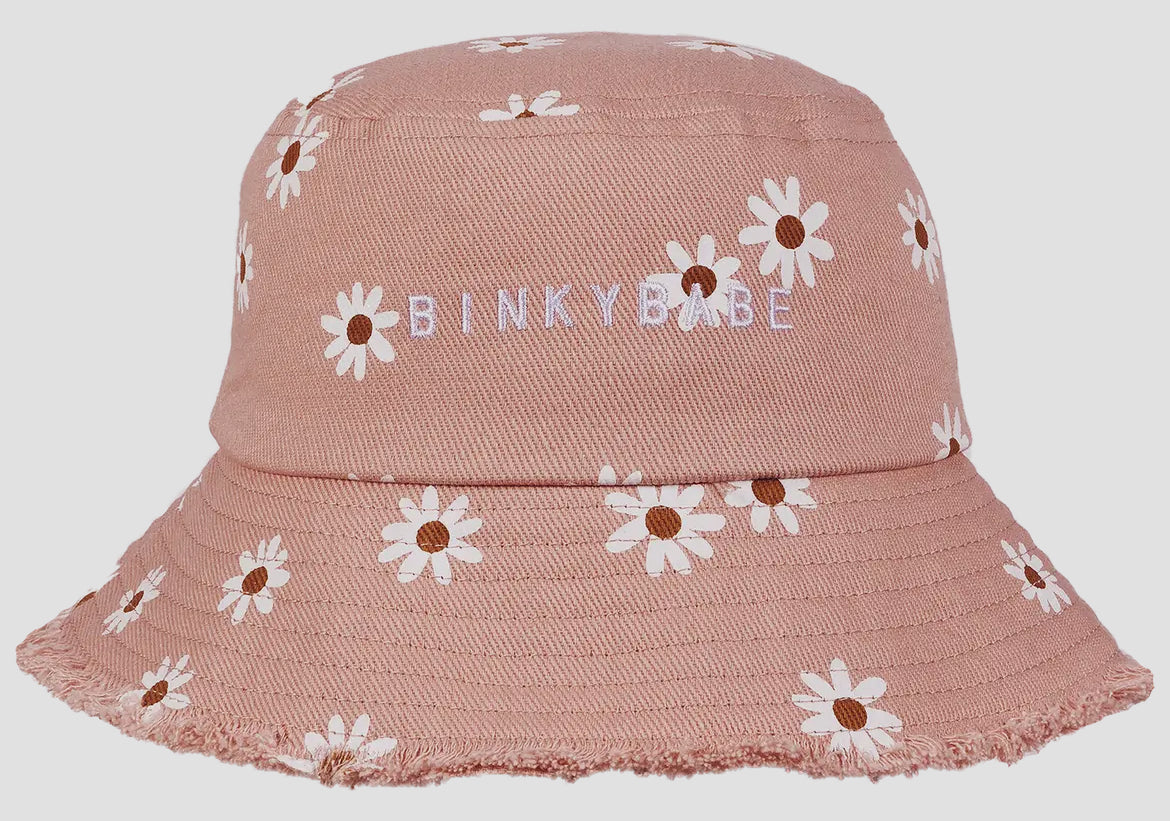 Pink Flower Bucket Hat