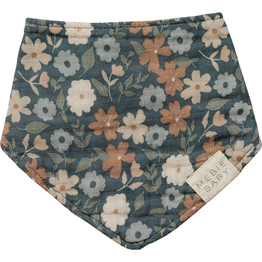 Midnight Floral Muslin Bib